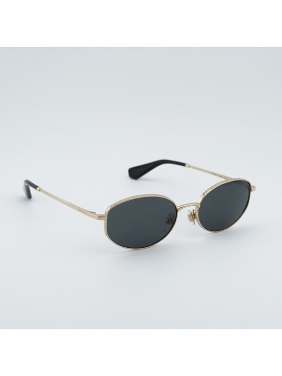 Burberry BE3169 110987 Sunglasses Light Gold Oval Frame, Dark Grey Lenses - Picture 5 of 11